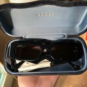 Gucci Dark Frame Sunglasses with Case